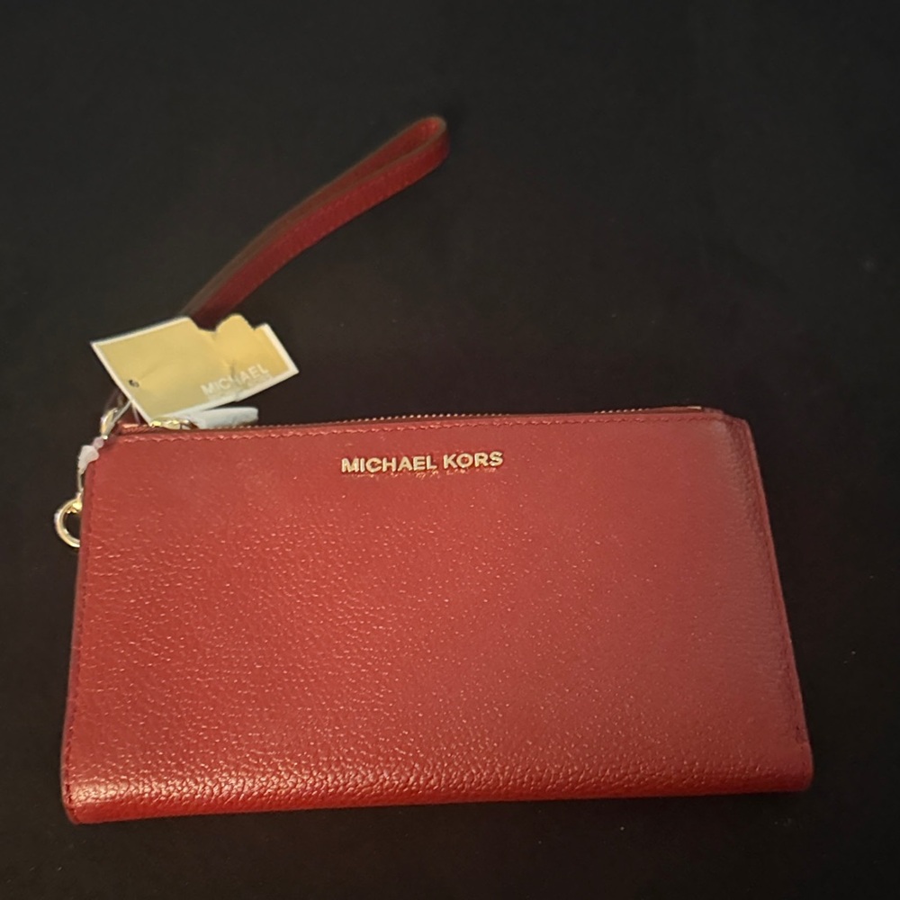 Michael Kors Cherry Leather Pouch